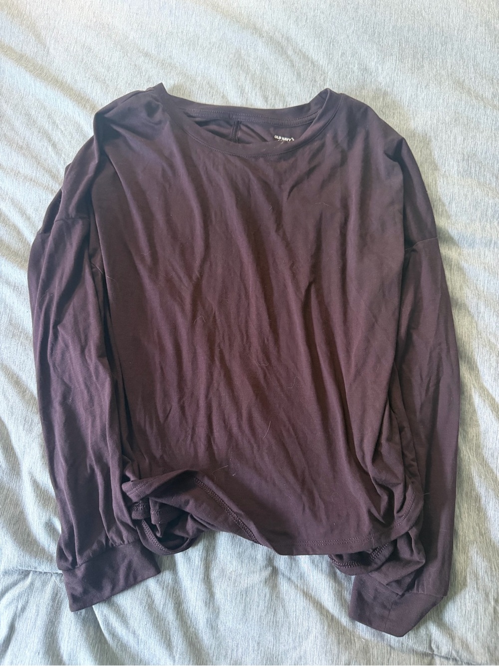 Old Navy Women’s Active Long-Sleeve Crewneck Shirt - Deep Plum